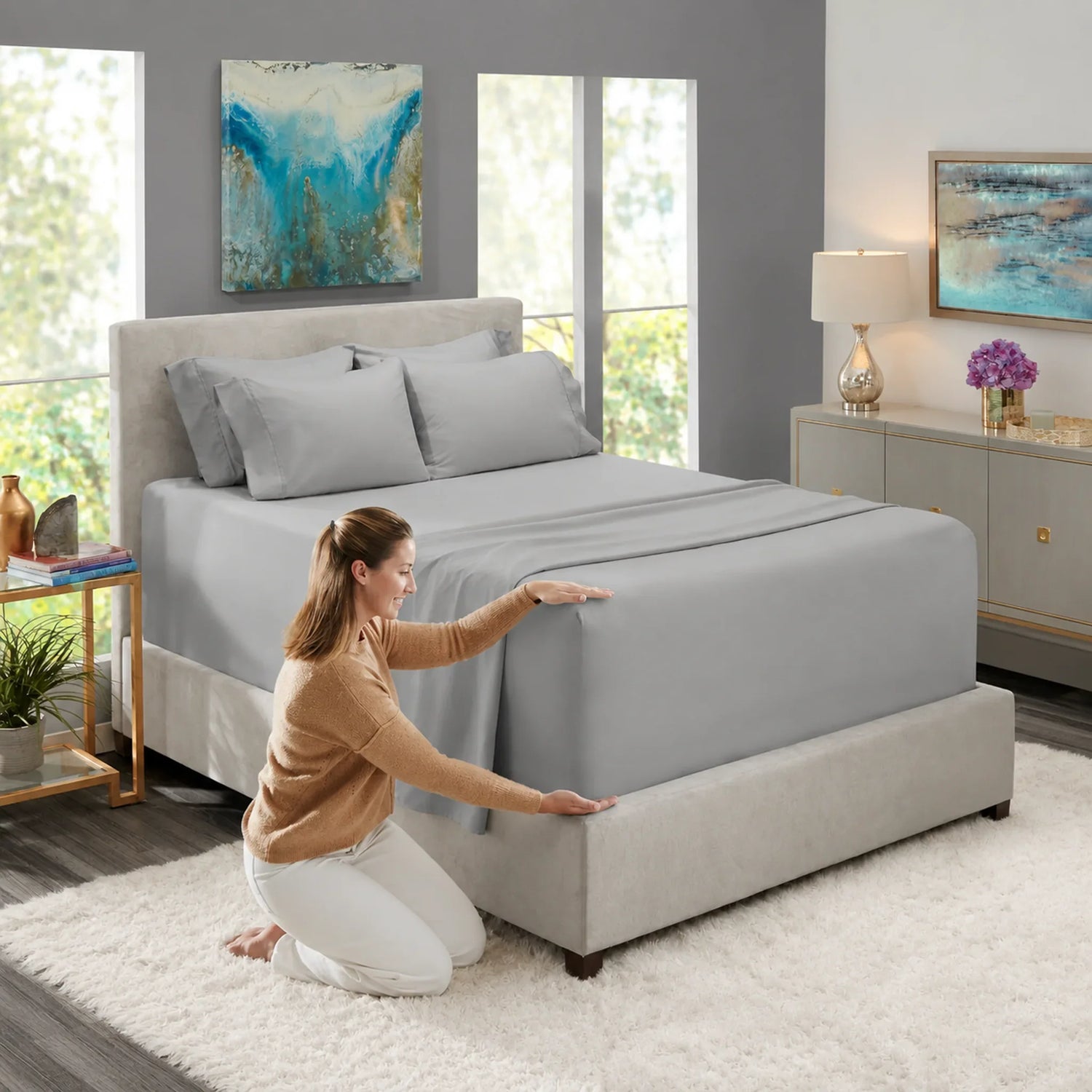 Fitted sheets for UK beds in deep and extra deep sizes