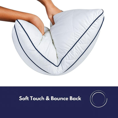 Cloud Pillow showing soft touch and bounce-back support