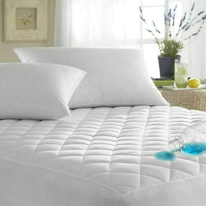 Extra deep waterproof mattress protector with fitted elasticated skirt