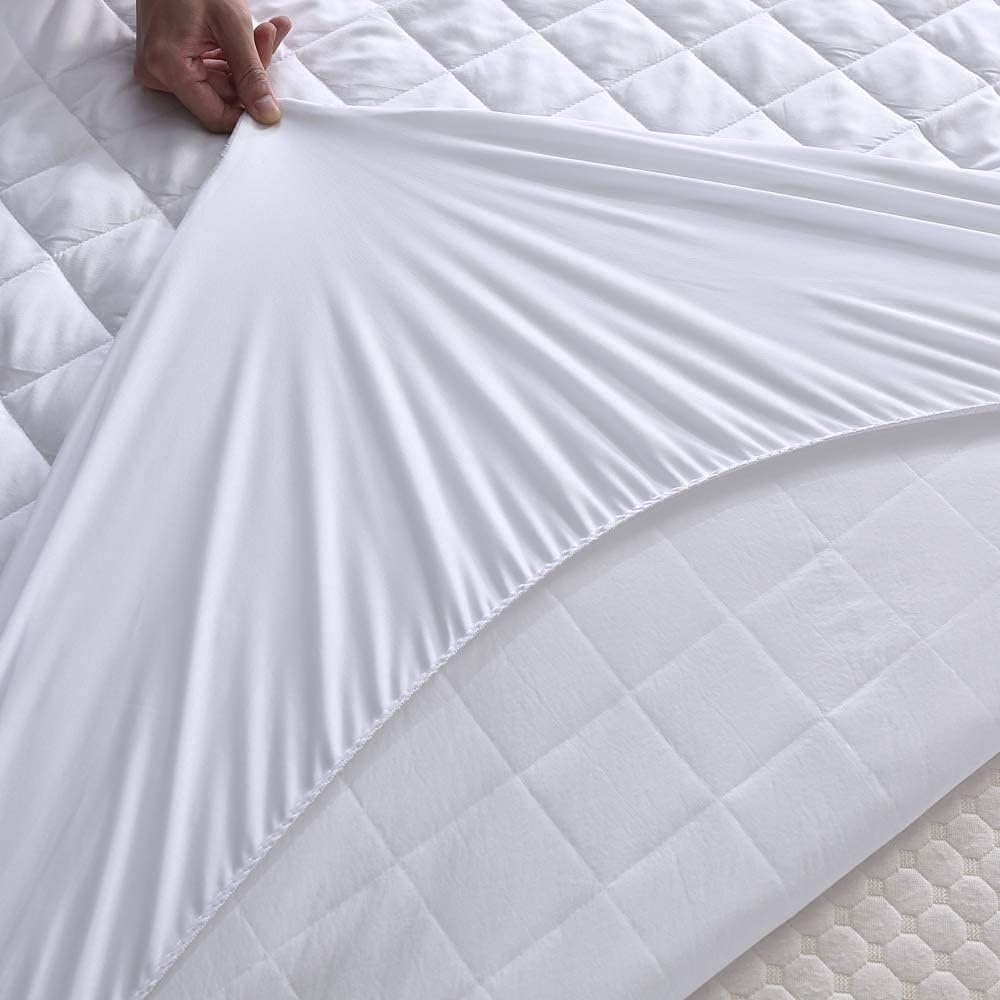 Soft quilted mattress cover showing breathable quilted top